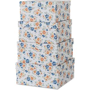 Scatole Portafoto in Cartone con Motivi Floreali Harvest Bloom (Set di 4) - Product Image 1
