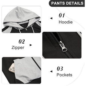 Conjunto Deportivo Informal para Hombre, Sudadera con Capucha de Algodón, Pantalones Deportivos, Pantalones Jogger, Ropa Deportiva para Correr, Estilo para Uso Diario - Product Image 4