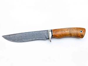 Cuchillo de Cocina Artesanal de Acero de Damasco con Mango de Madera Natural, Herramienta para Preparar Alimentos - Product Image 5