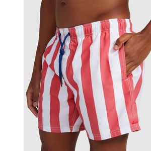 Short de bain pour homme, style rétro vintage années 90, motif géométrique, impression par sublimation, longueur de l'entrejambe de 5 pouces - Product Image 5