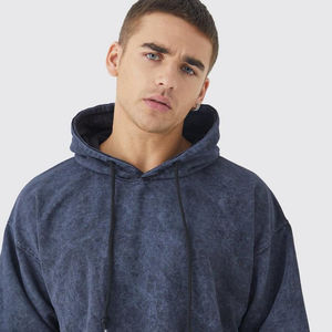 Sweat à capuche personnalisé en molleton français délavé à l'acide, haute qualité, style vintage, coupe oversize, streetwear pour homme, design OEM, sweat-shirt d'hiver - Product Image 5