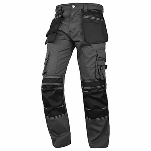 Men's Hi Vis Polyester Safety <b>Work</b> Pants Casual High Visibility Reflective Trousers with Cargo Pockets Customizable Logo Support - Product Image 1