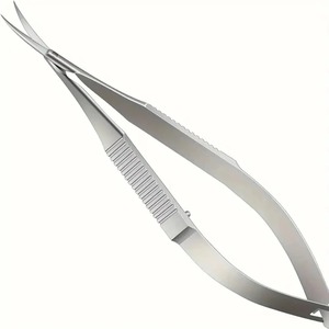 Straight Cuticle <b>Scissor</b> Spring Action Thread Stainless Steel Cutting Eyebrow Trimming Microscissor <b>Left</b>-<b>Handed</b> Ceramic Handle - Product Image 6