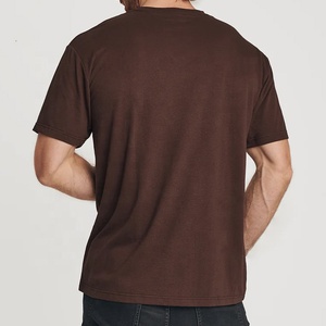 T-shirt uni pour homme en chanvre et bambou, T-shirt durable à col en V, T-shirt ajusté en gros, T-shirt personnalisé - Product Image 3