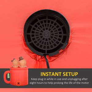 Decorazione Natalizia Gonfiabile in PVC da 6 Piedi, Coppia di Omino di Pan di Zenzero in Tazza di Cioccolata Calda con Luci LED, per Interni ed Esterni - Product Image 6