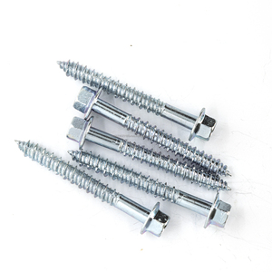 High Strength CLASS 4 Carbon Steel Coarse Wood Thread Lag <b>Screw</b> <b>White</b> & Yellow Zinc Plated External Hex Head Metric/Inch - Product Image 5