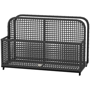 Carrello Portaoggetti per Piscina Grigio Scuro con Ruote 43.25"L X 22.5"W X 28"H - Product Image 1
