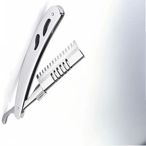 High Quality Stainless Steel Handle Folding Straight Edge Barber Razor Holder Customized Color Logo Customized Size Easy Care - Product Image 3