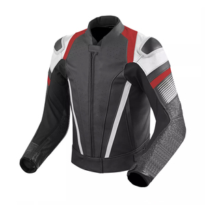 Blouson de moto en cuir pour la course et la conduite, équipement de protection CE |   Vêtements de moto en textile imperméables et coupe-vent - Product Image 2