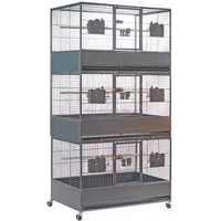 Cage à oiseaux en métal acier inoxydable de grande taille en laiton perroquet vol canari Cage à oiseaux Extra large approvisionnement d'usine Cage pour animaux de compagnie élevage