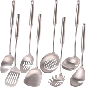 Cuillères de cuisine en acier inoxydable de qualité supérieure pour restaurants et ustensiles de cuisine, ensemble de cuillères à prix bas - Product Image 1