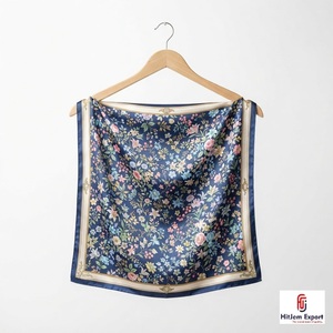 Custom Printed Short <b>Scarf</b> Fabric Premium Quality OEM ODM Private Label Textile Manufacturer Fashion Accessories Supplier Export - Product Image 1