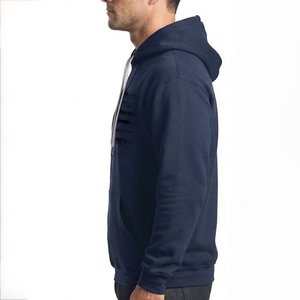 Sweat-shirt à capuche bleu marine pour homme, personnalisé avec logo, imprimé drapeau américain, poche avant, coupe classique, décontracté, pour l'automne, vente en gros - Product Image 4