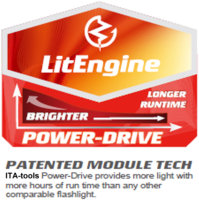Lampe torche LED étanche IP66 1200LM avec portée de faisceau de 100M (rechargeable via Type-C)