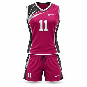 Ensemble d'uniformes de volley-ball personnalisés haut de gamme pour femmes, sans manches, respirant, anti-humidité, séchage rapide, maillot d'équipe, athlétique - Product Image 2