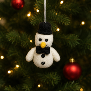 Felt Snowman Christmas Ornament Handmade Hanging <b>Decoration</b> <b>Winter</b> Tree Decor Home Display - Product Image 1