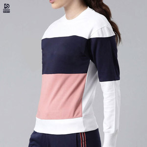ราคาขายส่ง เสื้อสเวตเชิ้ตผู้หญิงฤดูหนาว ผ้าฝ้าย 100% สกรีนโลโก้ด้านหน้า สไตล์ล่าสุด ลำลอง ระบายอากาศได้ดี - Product Image 3