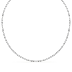 Lab Grown Diamond Luxury <b>Mini</b> Tennis Necklace Sterling Silver, 9KT,10KT, 14KT,18KT Premium Jewelry Gift For Engagement & Wedding - Product Image 4