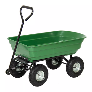 Plastic Steel Garden Open Top Tray Coated 75L Poly Tray <b>Tool</b> Garden Hose Reel <b>Cart</b> with Pneumatic Tires Vietnam Made Hose <b>Cart</b> - Product Image 1