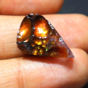 หินอาเกตไฟแท้ หินธรรมชาติ อาเกตไฟแบบพิเศษ ทำมือ คริสตัลบำบัด ขัดเงา สำหรับทำเครื่องประดับ - Product Image 3