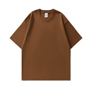 Bangladesh CN Factory 220G Heavyweight Pure Cotton Men Women Drop Shoulder T Shirt Loose Fit Solid Color Crew Neck Casual <b>TShirt</b> - Product Image 6