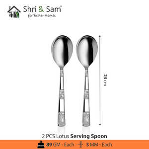 Couverts en acier inoxydable Lotus Couteaux à dîner de qualité supérieure - Product Image 3