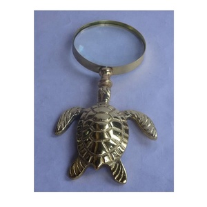 Gold-Toned brass Gecko Magnifying Glass for Document Reader Handheld Magnifying Glass Used for office <b>Library</b> Decor - Product Image 3