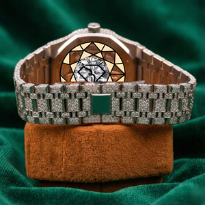 Reloj de Pulsera Octagonal de Cuarzo Premium con Diamantes Incrustados, Brazalete de Acero Inoxidable, Analógico, de Lujo, Resistente al Agua, de Diseño - Product Image 3