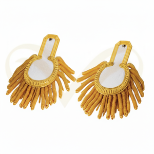 Épaulettes personnalisées OEM ODM à franges dorées, écussons d'épaule historiques en fil de soie pour uniformes de cérémonie - Product Image 4