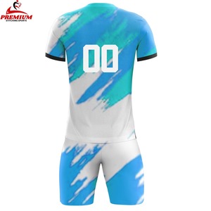 Uniforme de Fútbol Personalizado de Primera Calidad, Manga Corta, Cuello Redondo, Impresión Sublimada, Transpirable, Verano, 100% Poliéster, Protección UV - Product Image 4