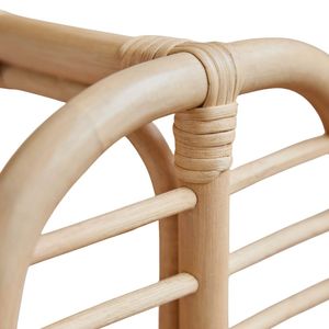 Centre d'activités élégant en rotin naturel pour bébé avec anneaux suspendus en bois pour le développement moteur du nouveau-né et le plaisir des jeux au sol - Product Image 2