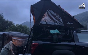 Tente de toit légère, nouvelle arrivée, 9 cm, tente de toit triangulaire, coque rigide, tente de camping en plein air pour voiture, aluminium - Product Image 2