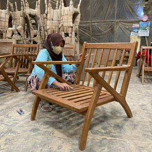 <b>Dining</b> <b>Table</b> Furniture Measuring 50X40X45, The Main Material Is Solid Teak <b>Wood</b> And Has A Smooth Finish - Product Image 6