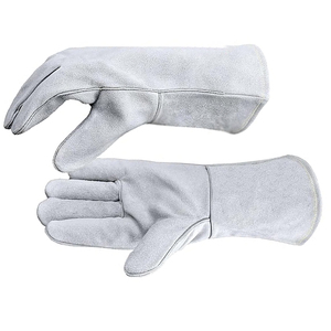 Top Quality Cowhide Leather Popular Design New Arrived Customized Logo Welding Work <b>Gloves</b> Breathable Professional Welder <b>Gloves</b> - Product Image 3