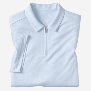 เสื้อกอล์ฟ OEM สำหรับผู้ชาย ขายส่งเสื้อผ้ากีฬา โลโก้แบบยูนิฟอร์ม เสื้อโปโลโพลีเอสเตอร์แบบมีซิป - Product Image 2