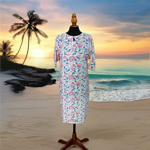 Tunique Femme Élégante en Coton Respirant et Écologique à Imprimé Floral, Séchage Rapide, Longueur Genou, Idéale pour Fêtes et Tenues Décontractées – Nouvelle Collection 2026, Meilleure Vente, Qualité Supérieure - Product Image 3