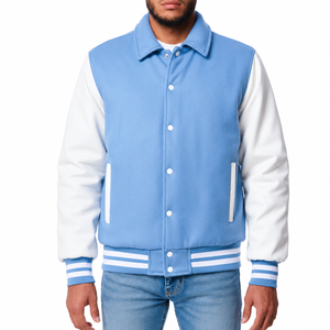 Ready to Ship <b>Fleece</b> varsity <b>jacket</b> Soft <b>Lining</b> Casual Varsity <b>Jacket</b> Custom Logo - Product Image 2