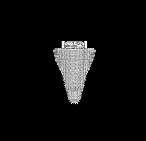 <b>Silver</b> Rainbow Iced Out <b>Ring</b> for <b>Men</b> Large CZ Stone Luxury Multicolour Hip Hop Fashion Statement Jewellery - Product Image 3