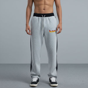 Pantalones Deportivos Casuales para Hombre, Cintura Alta, Corte Recto, Lavado Claro, Lona de Peso Medio 420GSM, 100% Algodón, Ecológicos y Transpirables, OEM - Product Image 1