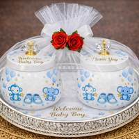 Plateau en argent allemand au design personnalisé pour cadeaux de fête, style contemporain, modèle JM INTERNATIONAL JM-125 c