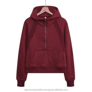 Venta al por mayor Sudaderas CON CAPUCHA DE LAS MUJERES Sudadera Premium Heavy Fleece Hoodie Nuevo diseño 100% Algodón para damas Slim Fit Hoodie Impreso - Product Image 6