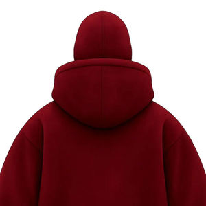 Sudadera con capucha completa con cremallera, lavada, para hombre, de invierno, gruesa, cómoda, con bordado personalizado, forro polar premium, ecológica, estilo ninja con máscara. - Product Image 5