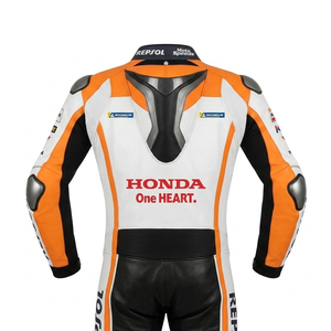 เสื้อแจ็คเก็ตแข่งรถมอเตอร์ไซค์ Marc Marquez MotoCP รุ่น Zonda ทำจากหนังวัว/หนังจิงโจ้ ตัดเย็บตามสั่ง เสื้อแจ็คเก็ตหนังแท้แบบเจาะรูสำหรับแข่งรถ/Chaqueta - Product Image 2