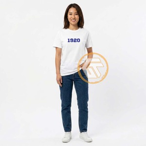 เสื้อยืดสตรี Zeta Phi Beta Sorority ของ GREEK TREASURES ผ้าเจอร์ซีย์เนื้อแน่น ปักโลโก้ สวมใส่สบาย คุณภาพสูง ระบายอากาศได้ดี ผลิตจากผ้าฝ้าย 100% - Product Image 4