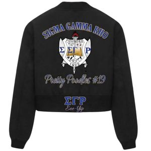 Veste Courte Sigma Gamma Rho Personnalisée pour Sororité Grecque, Légère, Zippée, Style Décontracté, Streetwear, Mode Sportive, Vente en Gros, OEM - Product Image 2