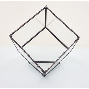 Terrario Geométrico Moderno de Vidrio Negro para Plantas, Contenedor para Oficina, Balcón, Ventana, Jardín, Exhibición de Flores, Caja Decorativa - Product Image 1