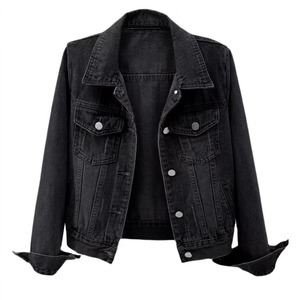 Veste en jean délavé pour homme, légère, confortable, vintage, coupe-vent, respirante, streetwear, décontractée, pour tous les jours - Product Image 1