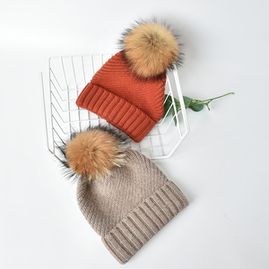 Premium 100% Cotton Casual <b>Slouchy</b> Bobble Pom Pom <b>Beanie</b> Adjustable Winter Skull Cap Breathable Luxury Knit - Product Image 3