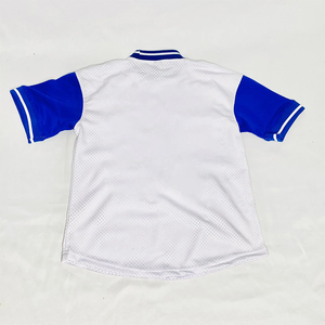Custom ZPB Unisex Embroidered White Pullover <b>Baseball</b> Jersey Blue Sleeves Breathable HBCU Greek Sorority & Fraternity Apparel - Product Image 2