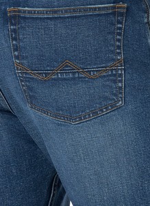 Jeans en denim pour homme, coupe classique, coton extensible, pantalon décontracté, coupe droite classique, pantalon confortable pour tous les jours, design à cinq poches - Product Image 5